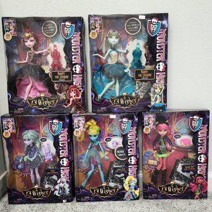 Monster High 13 Wishes dolls set of 5